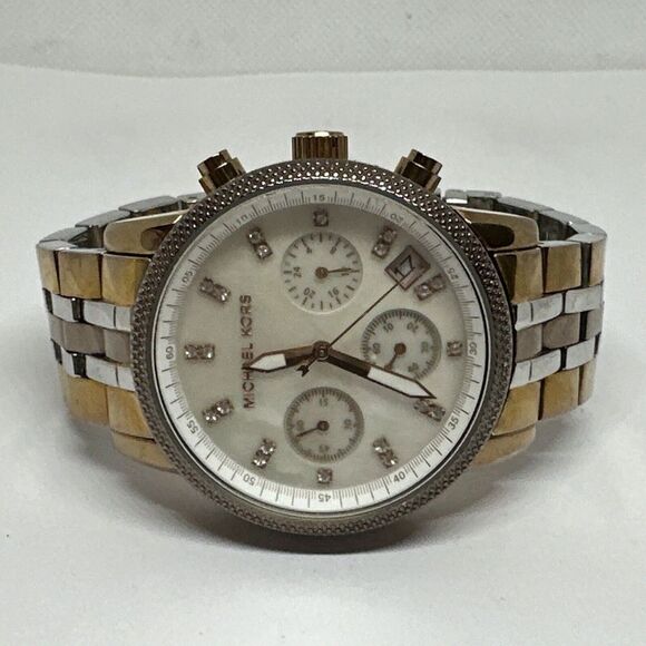 Michael Kors Ritz MK5642 Women Tri-Tone Stainless Steel Analog Dial Watch NUL60 main image 6